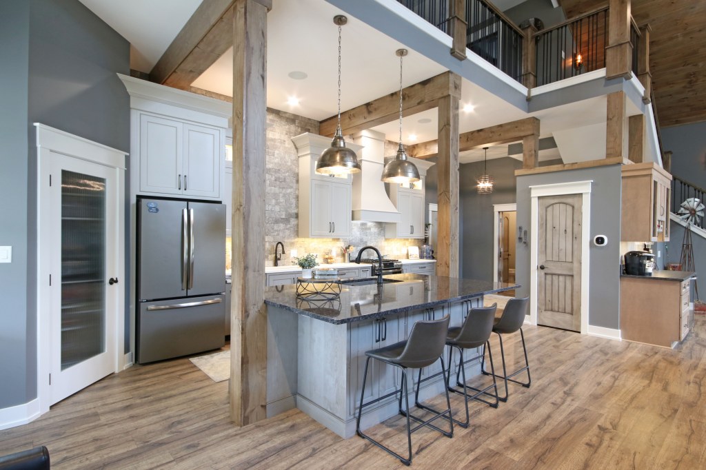 Experience The Allure Of Open Concept Modern Barndominium Interiors ...