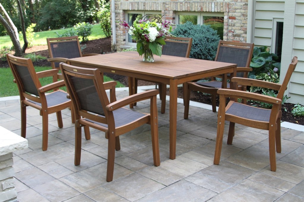 Picture of: Eucalyptus Hardwood Rectangle Dining Table for Outdoor Use